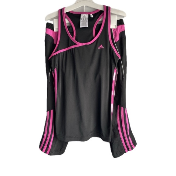 Adidas Women’s Matching Athletic Set in Black & Hot Pink - Picture 1 of 13